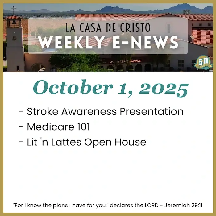 La Casa de Cristo's Weekly e-News for Oct 1, 2025