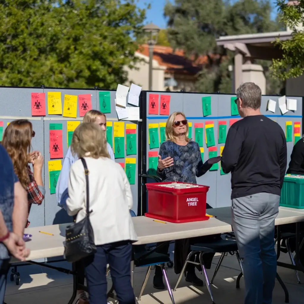 Christmas Angel Tree adoptions tables on Sunday.