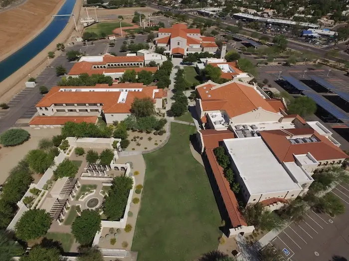 Aerial view of the Campus of La Casa de Cristo