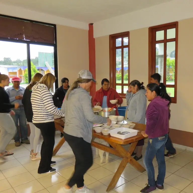Meals at Mazahua Valley Ministies. La Casa de Cristo Mission Trip to Central Mexico