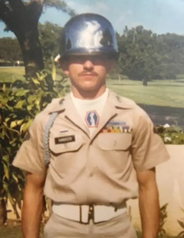 Roger Sandeen — US Army, speaking at La Casa de Cristo