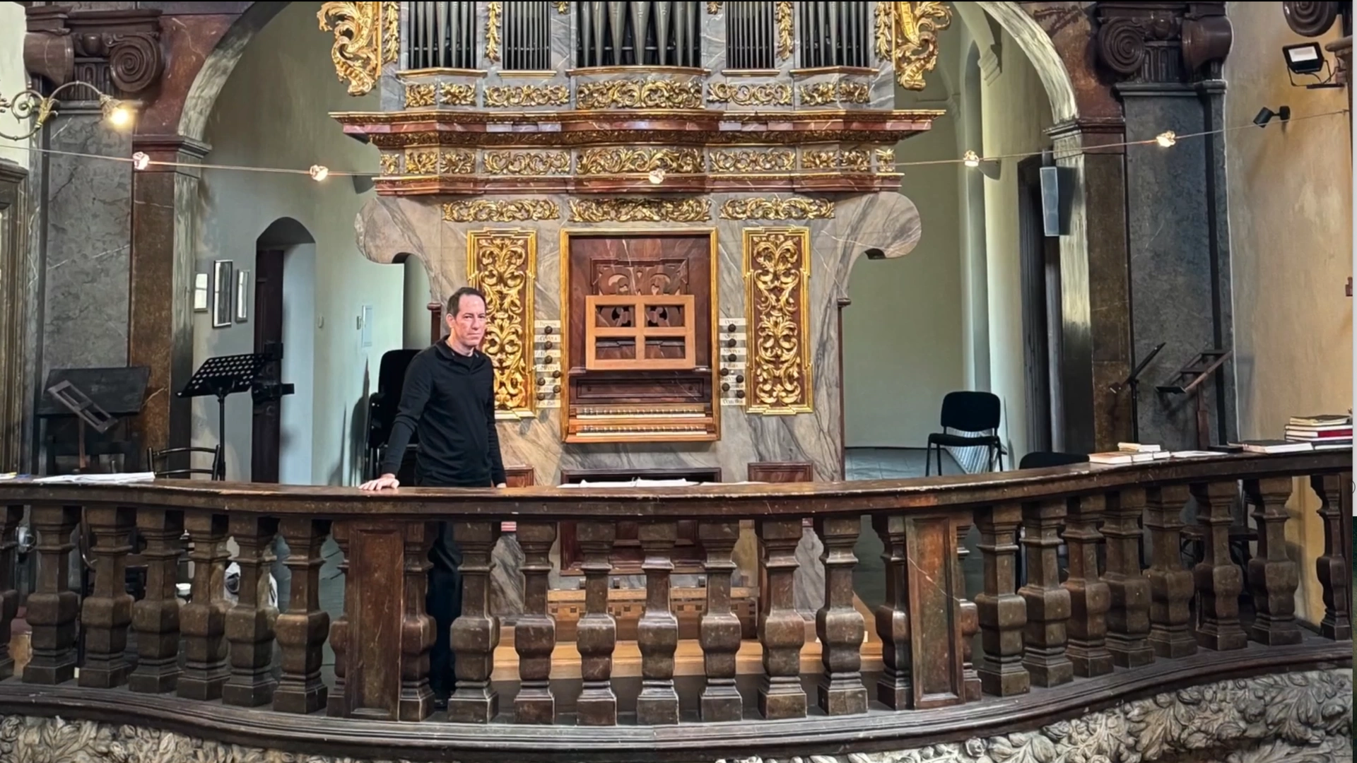 Dr Peterman in Prague playing on Mozart's Organ